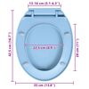 vidaXL Soft-Close Toilet Seat Quick Release Blue Oval