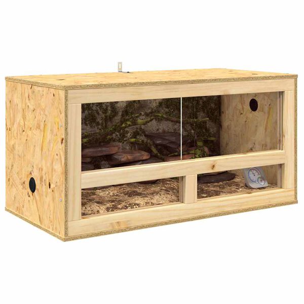vidaXL Terrarium Brown 80 x 40 x 40 cm OSB