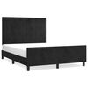 vidaXL Bed Frame without Mattress Black 140x190 cm Velvet