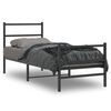 vidaXL Metal Bed Frame without Mattress with Footboard&nbsp;Black 80x200cm