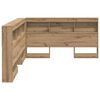 vidaXL Storage Headboard with Shelf Artisan Oak 135 cm Engineered Wood