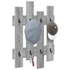 vidaXL Wall-Mounted Coat Rack Wall-mounted Grey Sonoma 60 x 3 x 82 cm