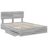 vidaXL Storage Bed Grey Sonoma 150 x 200 cm Engineered Wood