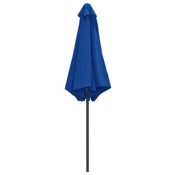 vidaXL Garden Parasol with Aluminium Pole 270x246 cm Azure Blue