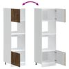 vidaXL Oven Cabinets 2 pcs Lucca Smoked Oak Engineered Wood