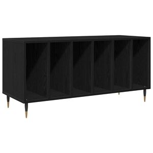 vidaXL Record Cabinet Black Oak 100 x 38 x 48 cm Engineered Wood