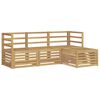 vidaXL Outdoor Sofa Set 4 pcs White Solid Acacia Wood