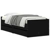 vidaXL Bed Frame without Mattress Black 75x190 cm Small Single Small Single