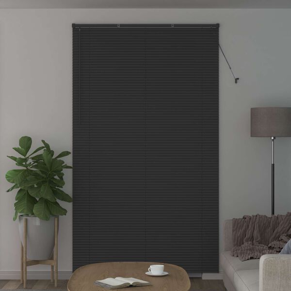 vidaXL Venetian Blind Manual Adjustable Silver Grey 213 x 160 cm PVC
