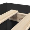 vidaXL Bed Frame without Mattress Black 90x190 cm Single Engineered Wood