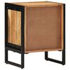 vidaXL Bedside Table Brown 40 x 30 x 50 cm Solid Acacia Wood and Metal