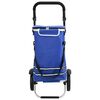 vidaXL Shopping Trolley Blue 36.5 x 46.5 x 100.5 cm Oxford fabric