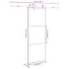 vidaXL Sliding Door with Hardware Set 76x205 cm Tempered Glass&Aluminium