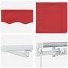 vidaXL Retractable Awning Manual Red 400 x 300 cm Fabric and Steel