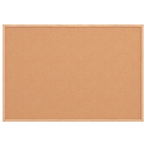 vidaXL Cork Board with Solid Pine Wood Frame 80x55 cm