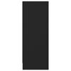 vidaXL Shoe Cabinet Black 31.5x35x90 cm Engineered Wood