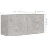 vidaXL 2 Piece Bathroom Furniture Set Concrete Grey Engineered Wood