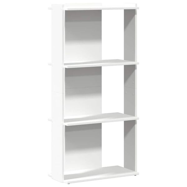 vidaXL Bookcase 3-Tier White 60x30x120 cm Engineered Wood