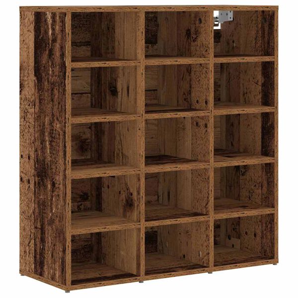 vidaXL Shoe Cabinet Old Wood 77.5 x 30 x 83.5 cm Engineered Wood