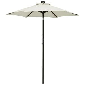 vidaXL Garden Parasol | Sand and Dark Grey | Polyester Fabric, Aluminium