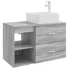 vidaXL Bathroom Furniture Set 2 pcs Grey Sonoma Engineered Wood