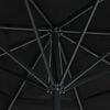 vidaXL Garden Parasol with Aluminium Pole 500 cm Black