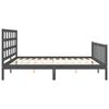 vidaXL Bed Frame without Mattress Grey 200x200 cm Solid Wood Pine