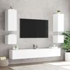vidaXL TV Wall Cabinet with LED Lights White 100x35x31 cm