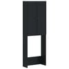 vidaXL Toilet Cabinet EDE Black 66 x 25.5 x 190 cm Engineered Wood