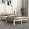 vidaXL Bed Frame without Mattress Solid Wood 150x200 cm King Size King Size