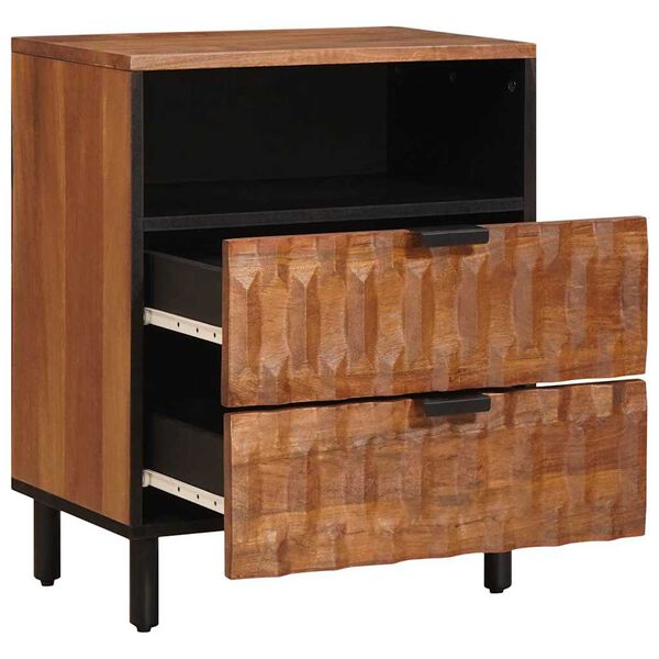 vidaXL Bedside Cabinet Brown 50 x 33 x 60 cm Solid Mango Wood