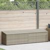 vidaXL Garden Storage Box Light Grey 220x50x58 cm Poly Rattan