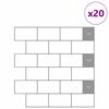 vidaXL Subway Tile 20 pcs White Grey 30.5 x 30.5 cm