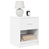 vidaXL Bedside Cabinet with Drawer White 40x34x50 cm