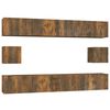 vidaXL 6 Piece TV Cabinet Set Smoked Oak Engineered Wood