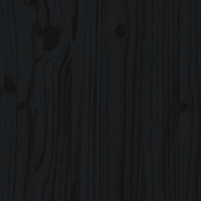 vidaXL Bed Frame Black 120x200 cm Solid Wood Pine