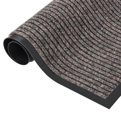vidaXL Doormat Striped Beige 80x120 cm