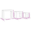 vidaXL Nesting Coffee Tables 3 pcs Sonoma Oak Engineered Wood