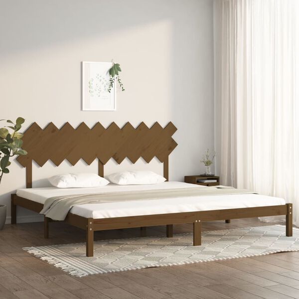 vidaXL Bed Frame without Mattress Honey Brown 200x200 cm Solid Wood