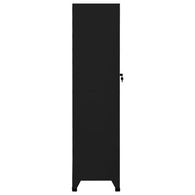vidaXL Locker Cabinet Black 38x45x180 cm Steel
