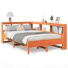 vidaXL Bookcase Bed without Mattress Wax Brown 120x190 cm Solid Wood Pine