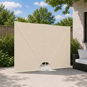 vidaXL Collapsible Terrace Side Awning Cream 240x160 cm