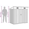 vidaXL Garden Storage Shed Brown 194x121x181 cm Steel