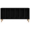 vidaXL Record Cabinet Black Oak 100 x 38 x 48 cm Engineered Wood