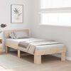 vidaXL Bed Frame with Headboard Natural 75 x 190 cm Solid Pine Wood