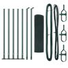 vidaXL Welded Wire Fence with Concrete Base 10 x 0.4 m Green Mesh