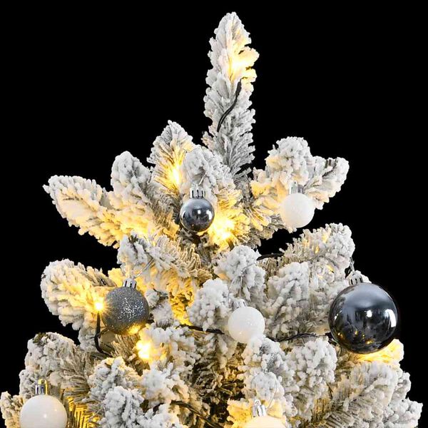 vidaXL Artificial Hinged Christmas Tree 300 LEDs & Ball Set 270 cm