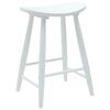 vidaXL Dining Chairs 2 pcs White 46 x 37 x 63 cm Solid Rubber Wood