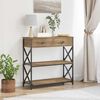 vidaXL Console Table with Drawer Artisan oak 75 x 28 x 75 cm