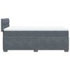 vidaXL Box Spring Bed with Mattress Dark Grey 100x200 cm Velvet